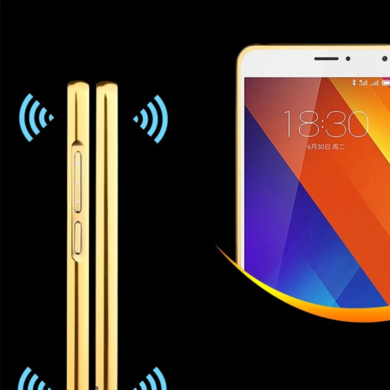 Luxury Plating Aluminum Frame+Acrylic Mirror Phone Case For Meizu MX5 Pro6 Meilan 2 3 note Metal Frame Battery Protective |