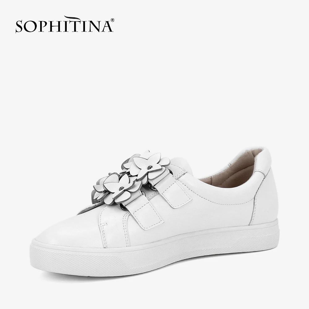 SOPHITINA 2019 новые модные брендовые женские Туфли без каблуков с цветами из
