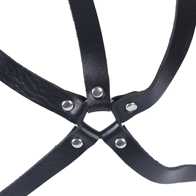 

Women Leather Belt Body Bondage Ladies Fashion Punk Gothic Bra Top Chest Straps Black