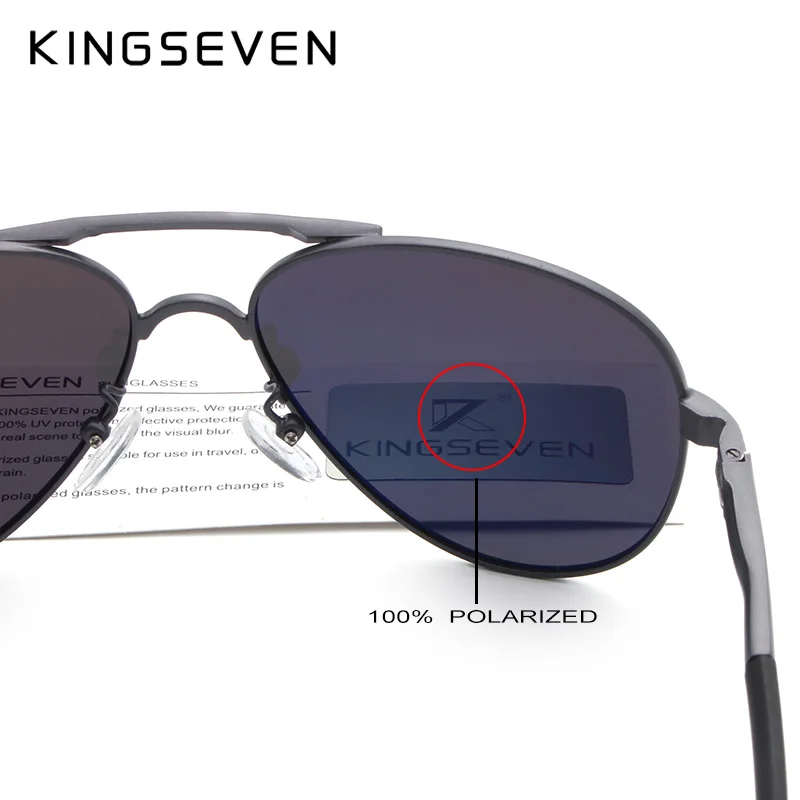 Мужские солнцезащ. Очки для вождения KINGSEVEN черно золотистые солнцезащитные очки