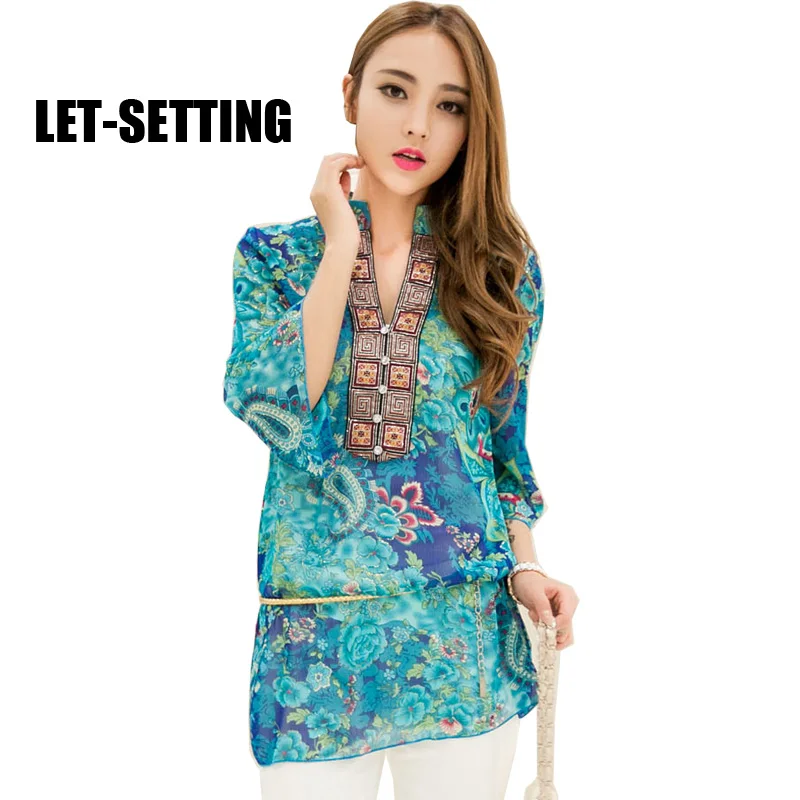 Женское шифоновое платье большого размера с v образным вырезом и цветочным