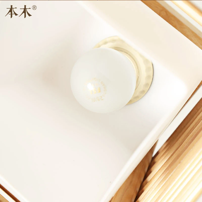 Современный японский подвесной светильник с татами Корейская деревянная лампа