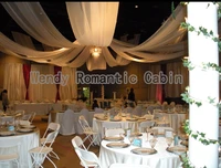 wedding party banquet decoration roof drape canopy drapery for decoration wedding fabric 10m length x 0 7m wide 10pcslot