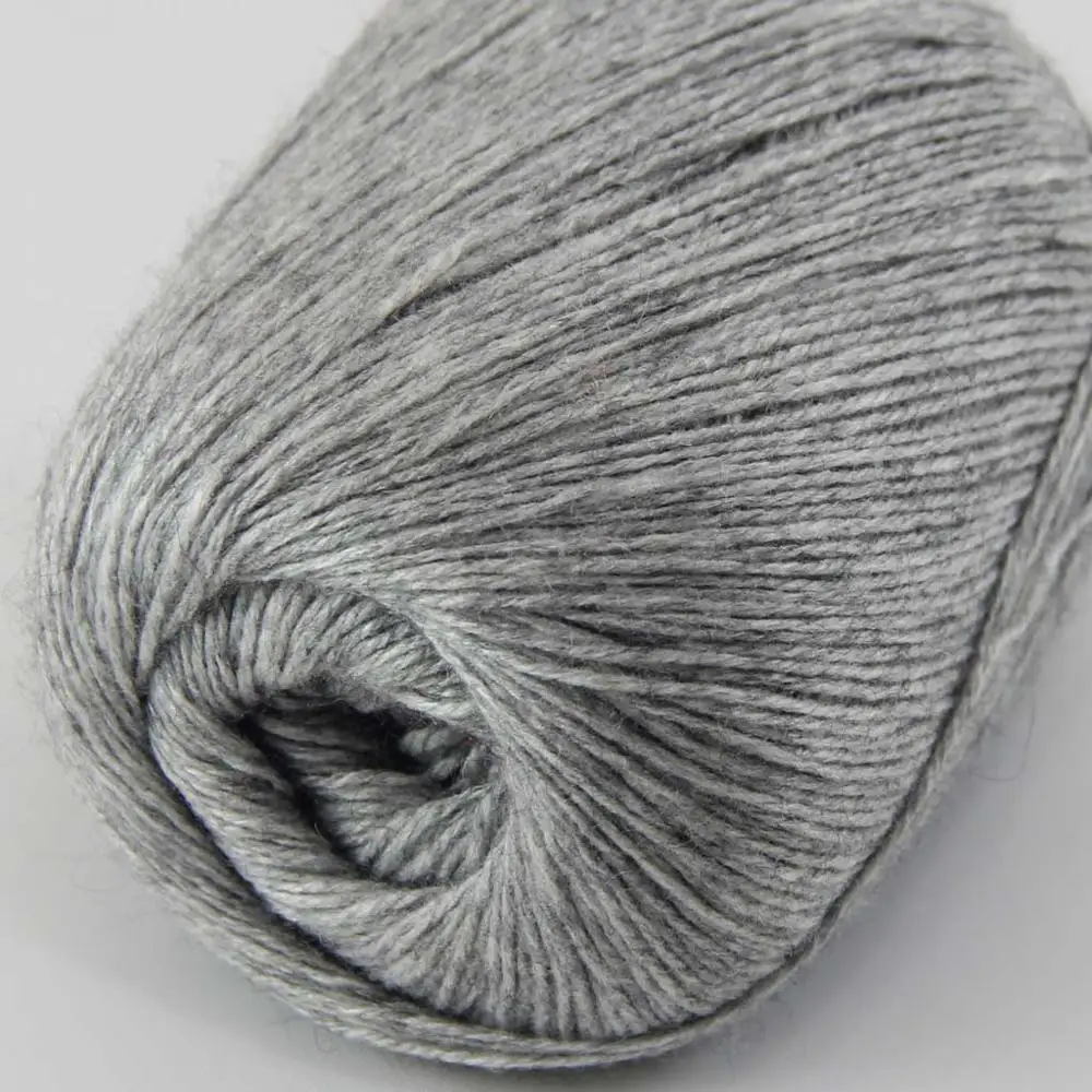 Silver Grey 602 Высокое качество чистый кашемир Роскошная теплая мягкая пряжа ручной вязки 233601-233620 - Цвет: Silver Grey 602