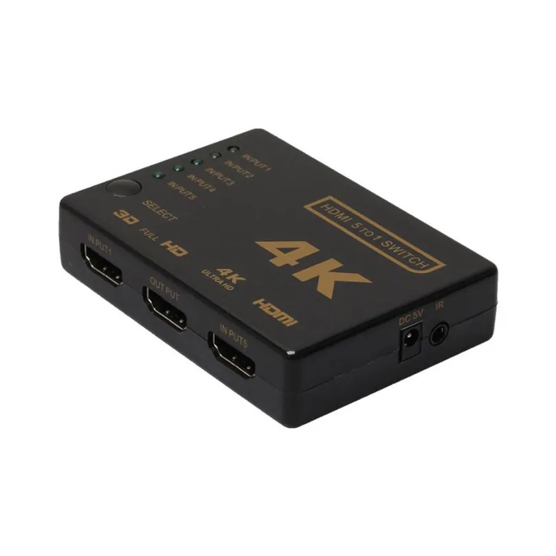 Бренд 3D 5-портовый 4K HDMI коммутатор Переключатель Селектор сплиттер концентратор