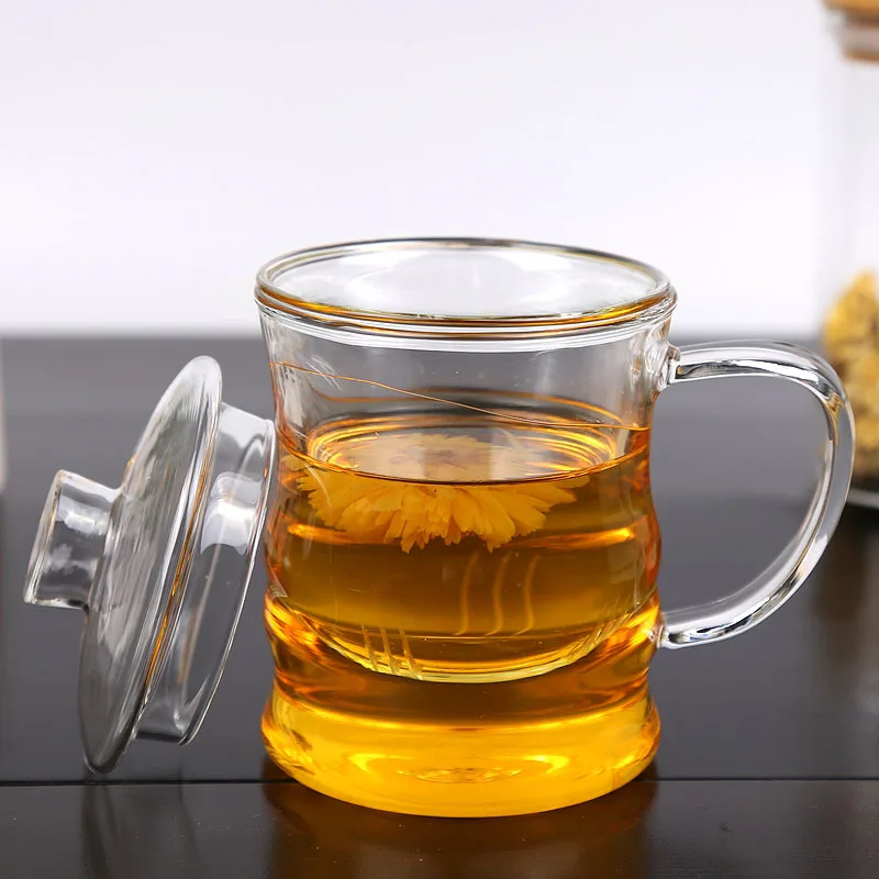 350 мл термостойкая стеклянная чашка с фильтром крышки/ситечко кофе посуда для