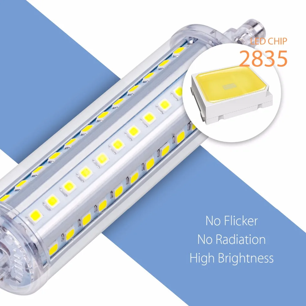 R7S светодио дный лампы 220 В свеча 110 SMD 2835 лампада кукурузы лампа 5 Вт 10 12 15 высокое