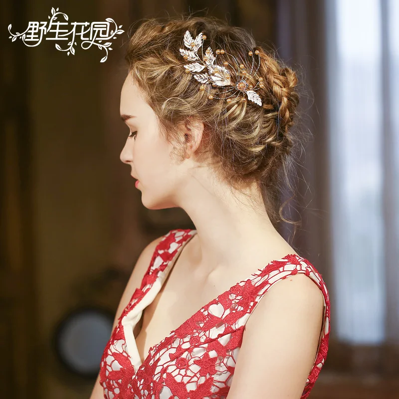Новые великолепные свадебные волосы когти завод Мода Hairwear аксессуары и