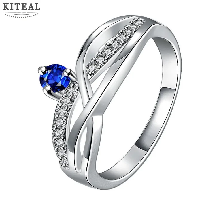 Новинка 2017 серебряное кольцо синий/красный/белый/фиолетовый корона anillos to. us bear