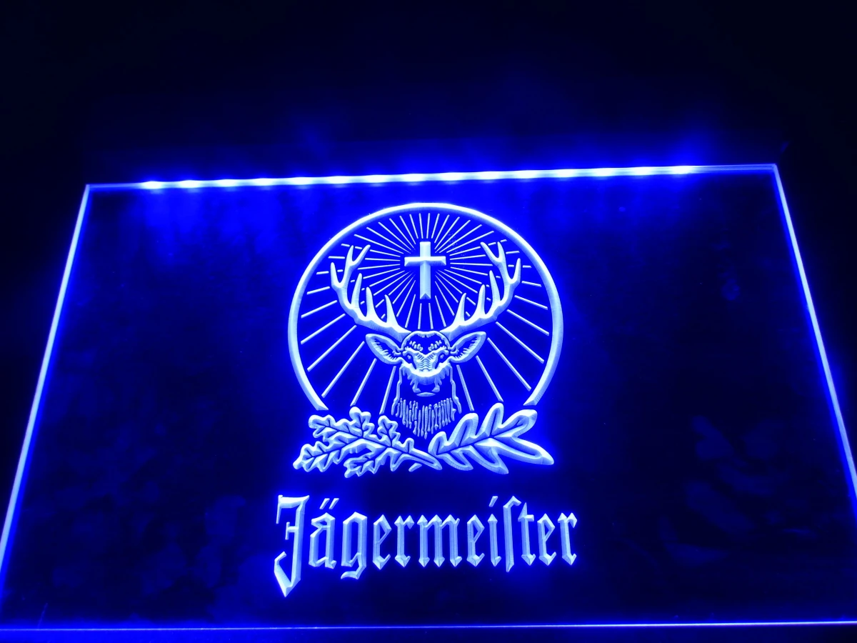 LR001 Jagermeister светодиодный светильник неоновая световая вывеска подвесной знак