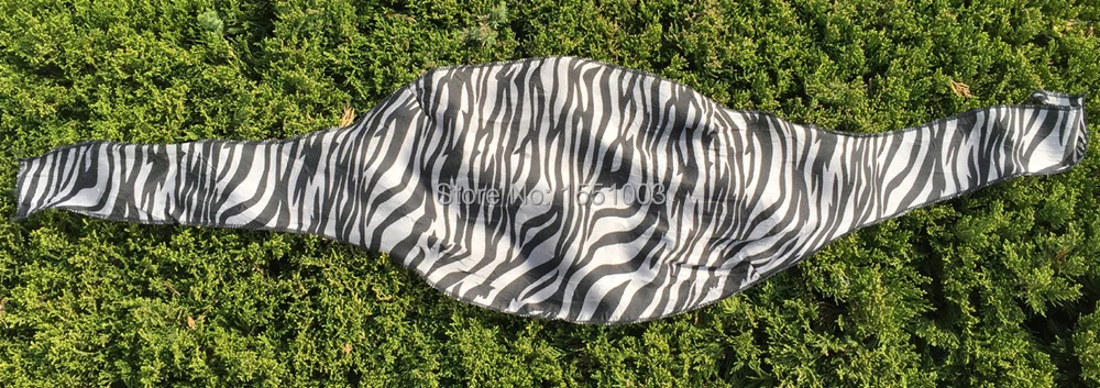 Однотонный атласный головной убор из 100% полиэстера и шифона с принтом зебры |