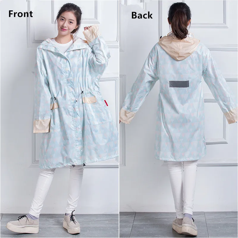 Длинный тонкий Воздухопроницаемый плащ для женщин/женщин непромокаемый пончо