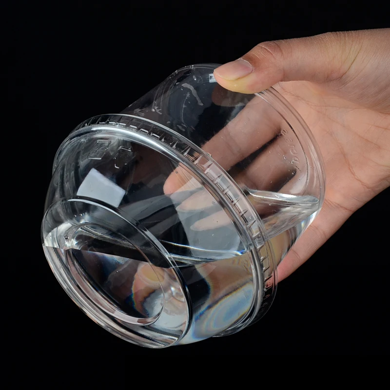 100x одноразовые пластиковые чашки для сока смузи фруктовый салат миска еды 8 унций