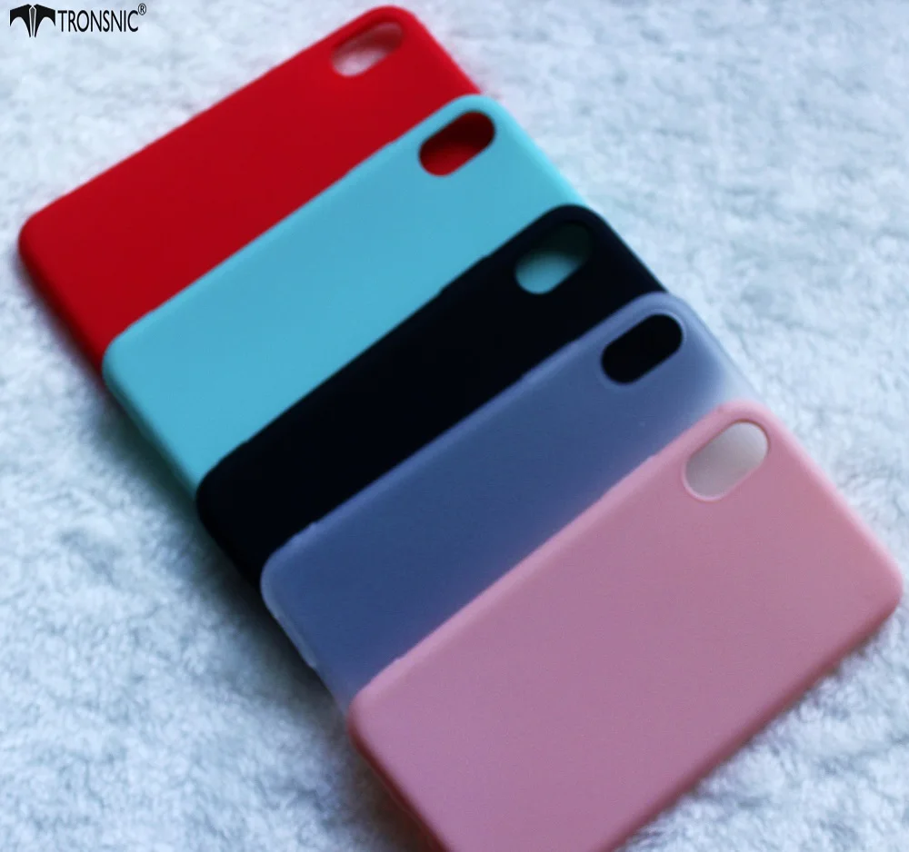 Тонкий телефонный чехол Tronsnic для iPhone X 8 plus силиконовый мягкий 5s 6 6s 7 однотонный