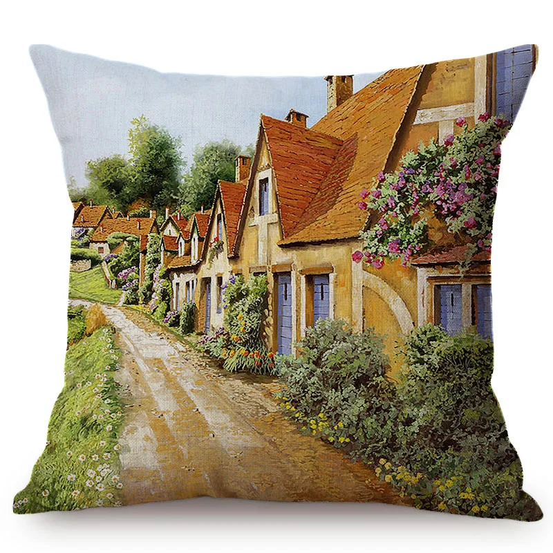 Скандинавский Сельский пейзаж картина маслом Искусство декоративная