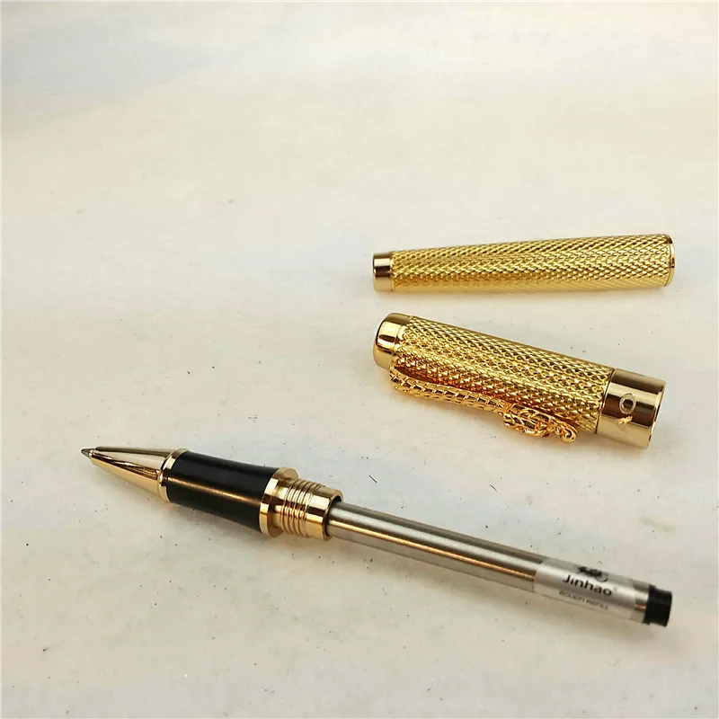 1 шт./лот JINHAO 1200 шариковая ручка 2 цвета Золотой/Серебряный Золотой зажим для ручки