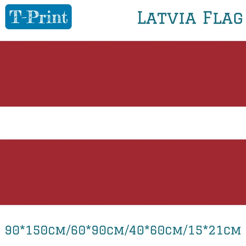 

90*150cm/60*90cm/40*60cm/15*21cm Latvia Flag Polyester 3x5ft National Day Sports meeting Gift Banner flag decoration