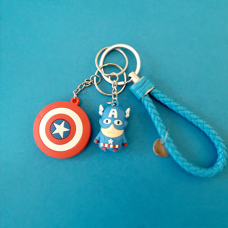 2018 New Superheros Cosplay Cute Keychains Spiderman Batman Captain America And Superman PVC Action Figure Model Jewelry | Украшения и