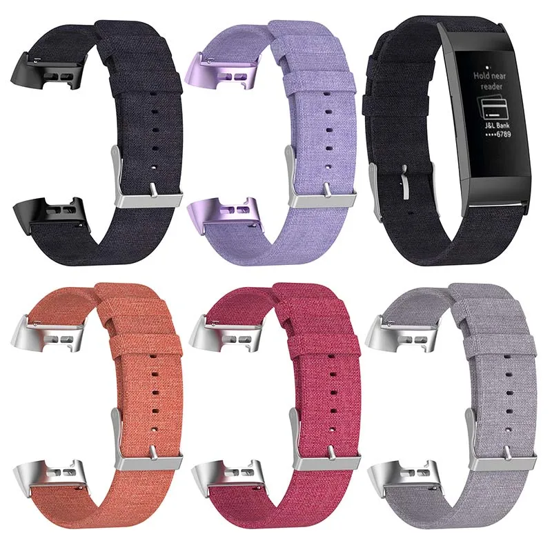 Smart Watch Bracelet Strap Canvas Band Replacement Belt for FitbitCharge 3 @JH | Accessories