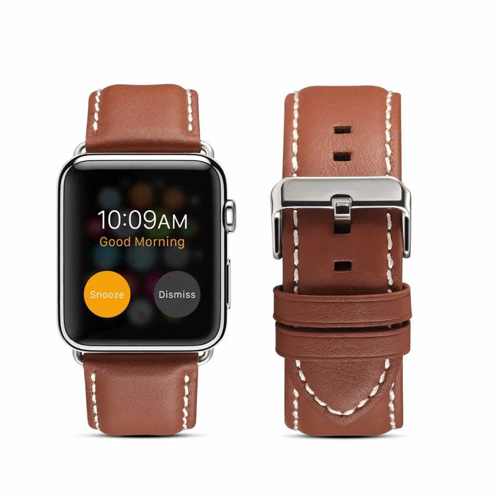 Ремешок из натуральной кожи с петлей сменные полосы чехол совместимый apple watch 42 мм
