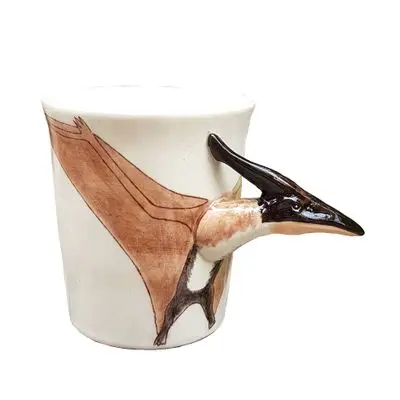 Чай кофе кружки керамические 3D мультфильм динозавра молоко кружка home decor ремесел украшения комнаты Юрского периода животных чашки подарок на день рождения - Цвет: B