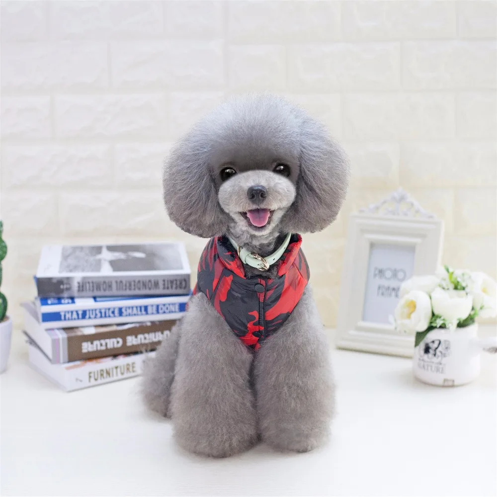 Fe5 Толщина dogbaby Pet жилет одежда из хлопка зимний камуфляж щенок куртка пальто для Йоркширский парка