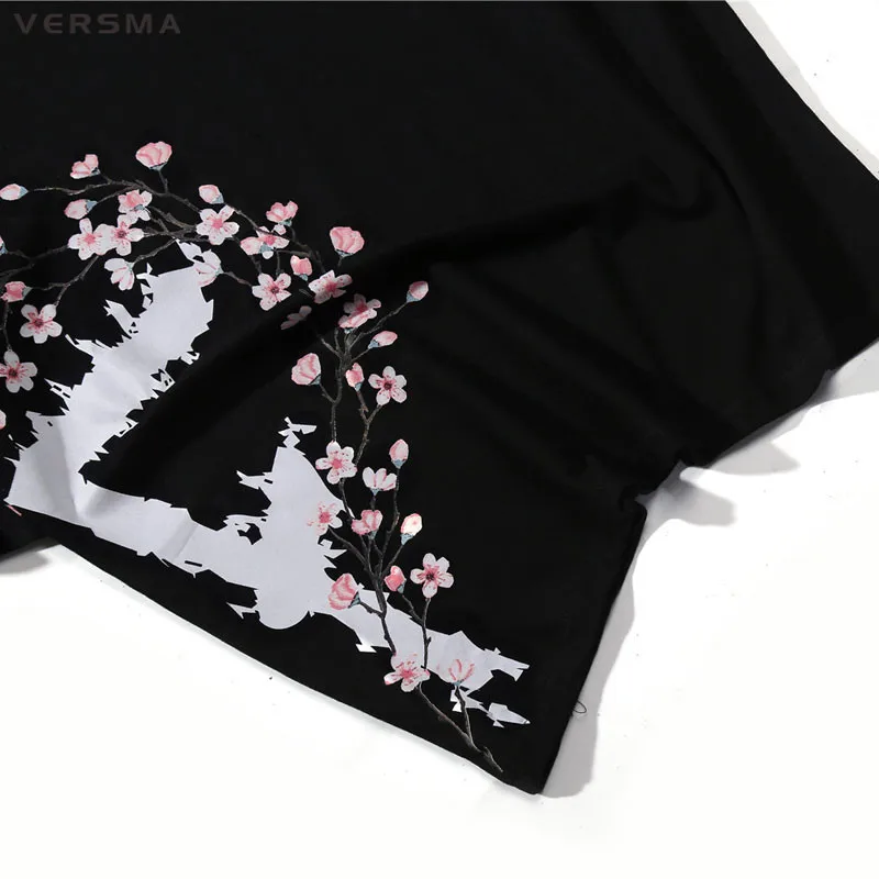 VERSMA 2019 японский Harajuku BF персик печатных футболка мужская женская летняя обувь в