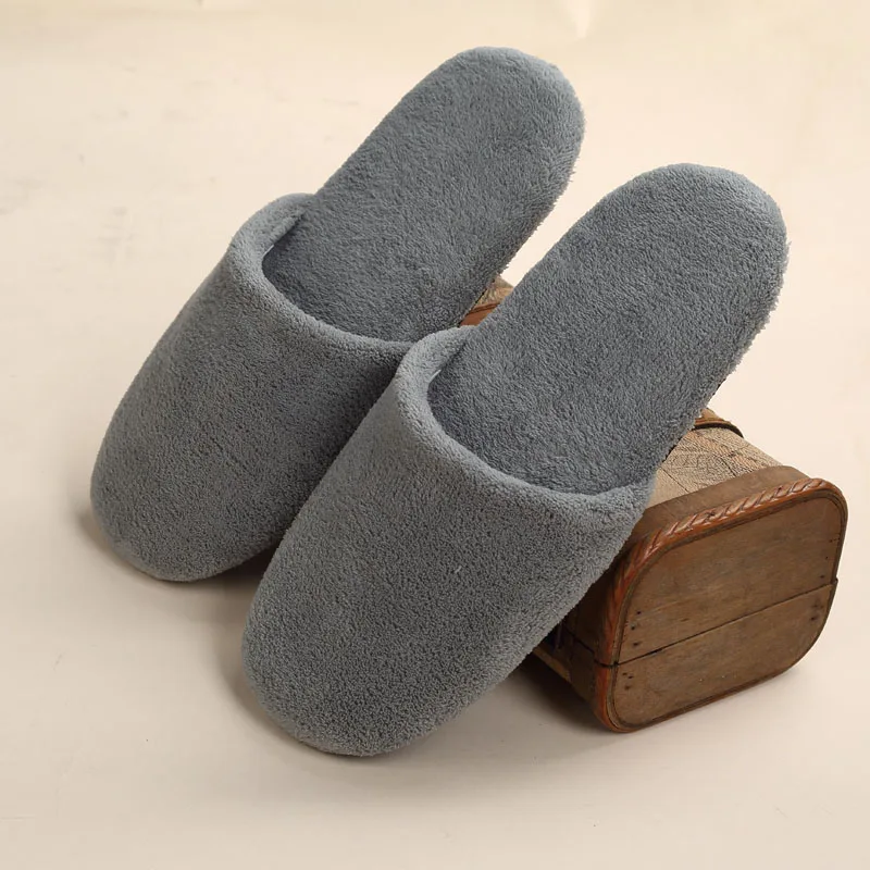 Soft bottom gray 10 пар одноразовых тапочек; мужские тапочки для гостиницы; одноразовые домашние тапки для отеля; Клубные тапки для салона красоты - Цвет: Soft bottom gray