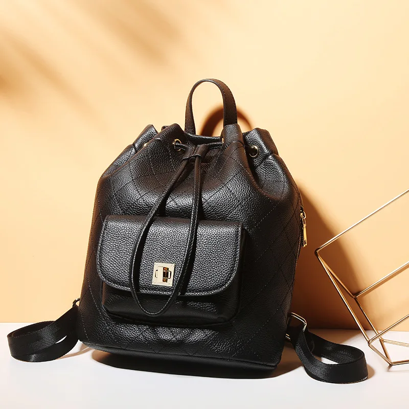 2018 новая Корейская версия моды из натуральной кожи решетки Потяните веревку