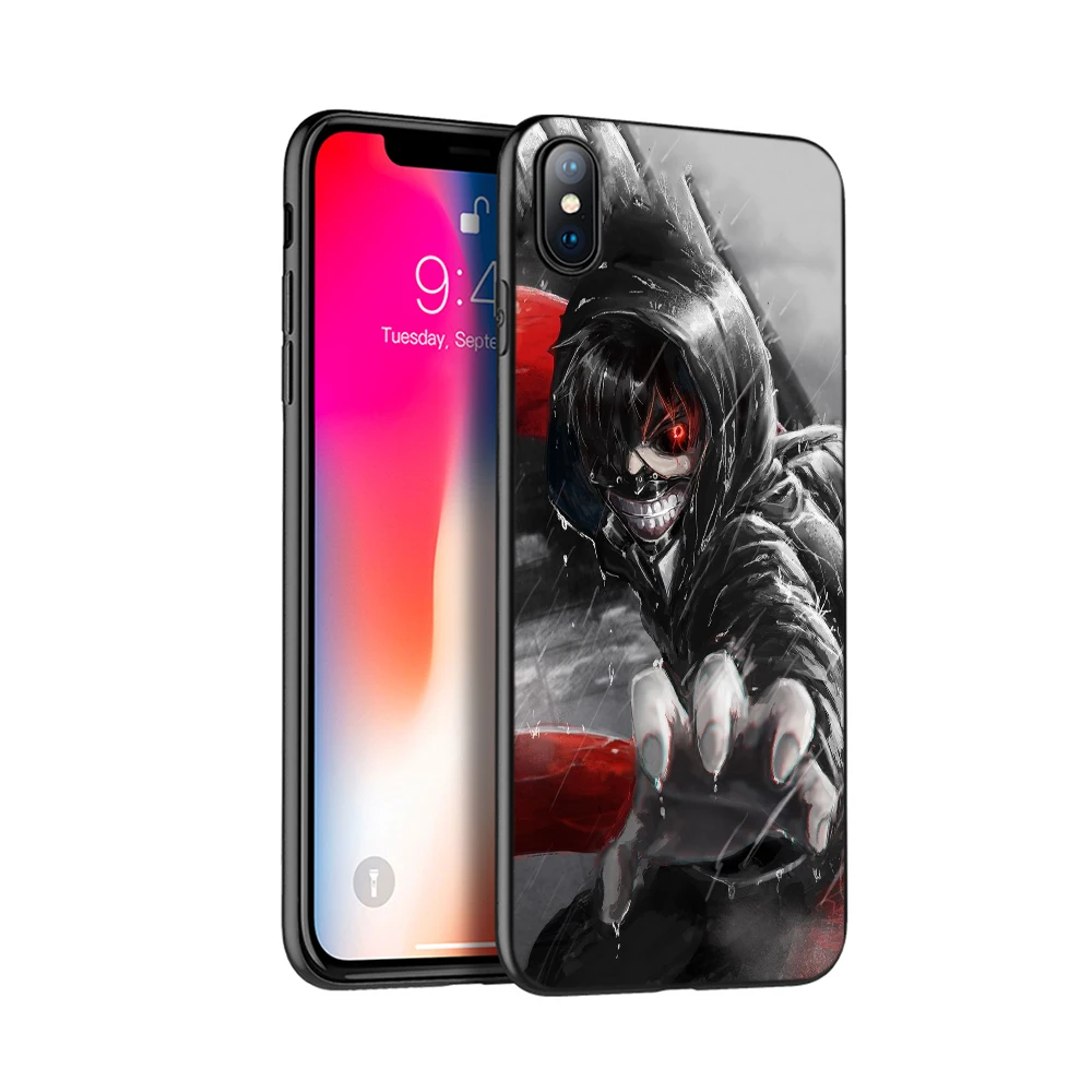 Черный ТПУ чехол для iphone 5 5S SE 6 6s 7 8 plus x 10 силиконовый XR XS 11 pro MAX case Tokyo Ghouls |