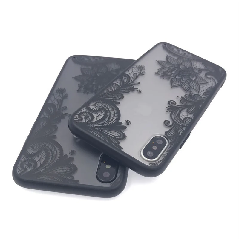 WOTP сексуальный ретро кружевной цветок телефон чехол для iPhone 7 6 6s 5 5S SE X 8 Plus Мандала