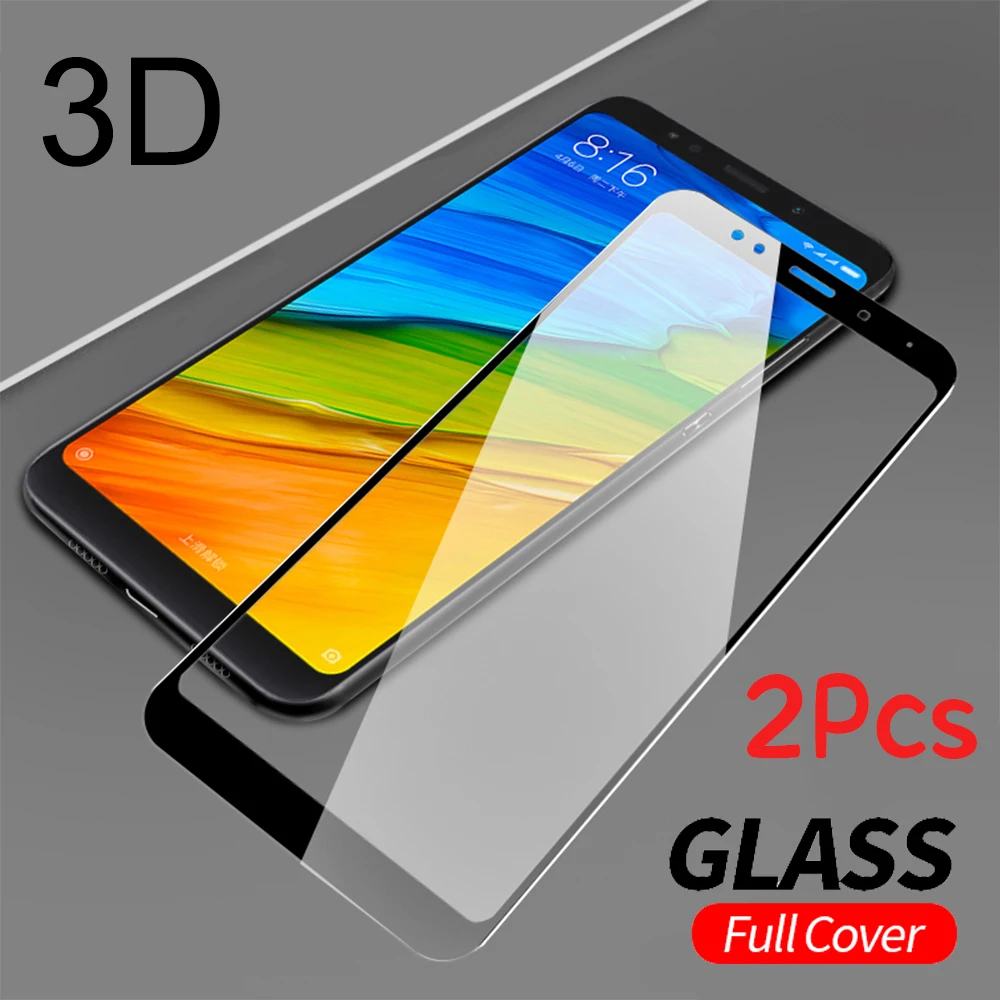 Wellzly 2 шт Полное покрытие протектор экрана стекло для Xiaomi Redmi note 7 3 4X5 5A закаленное 5
