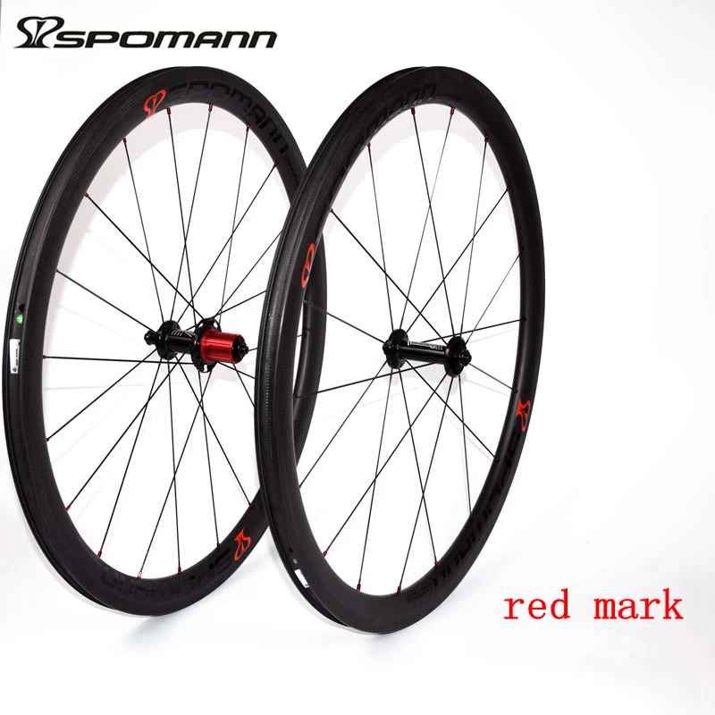Шины SPOMANN 700C карбоновый шоссейный комплект колес Clincher супер светильник глубина 40