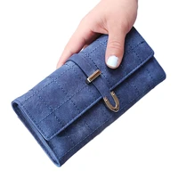 8pcs lot female wallet leather long hasp female wallet and purse money coin holders lady carteras clutch purse