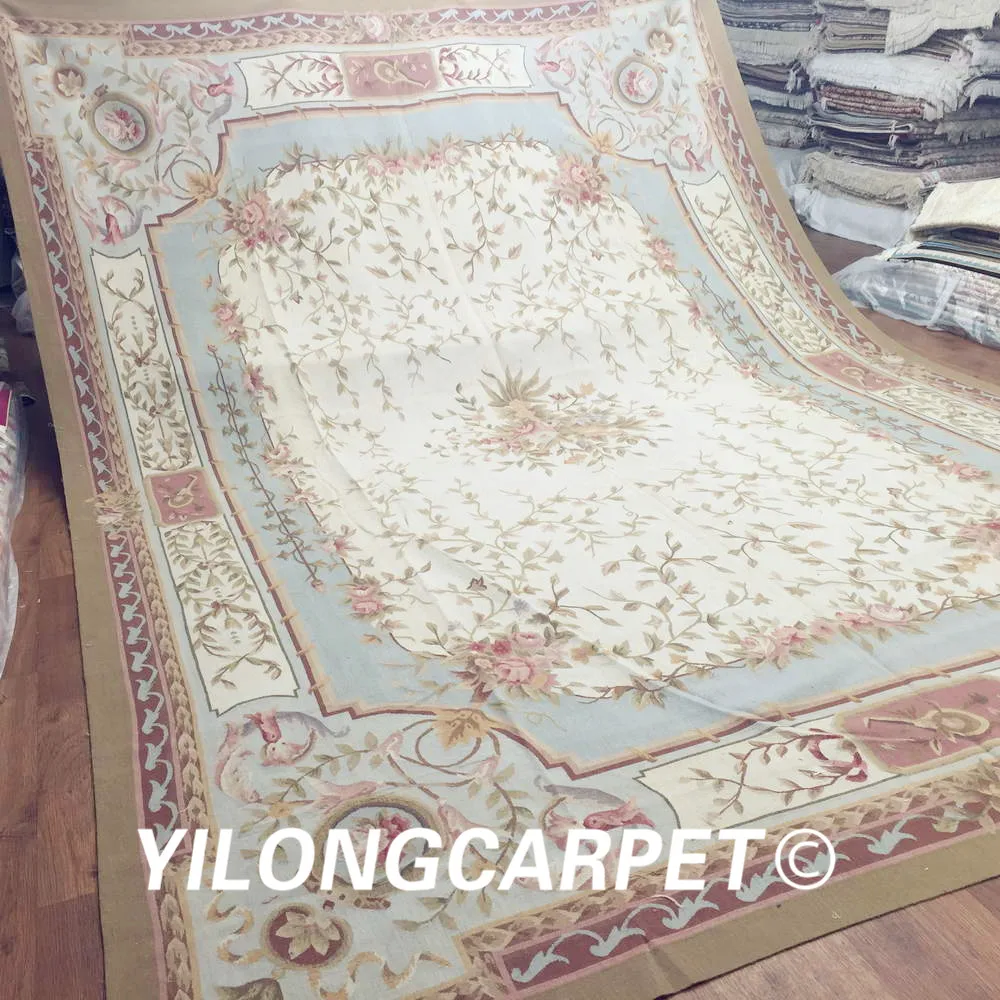 Yilong 10 'x 14' большой плоский плетеный ковер ручной работы из новозеландской