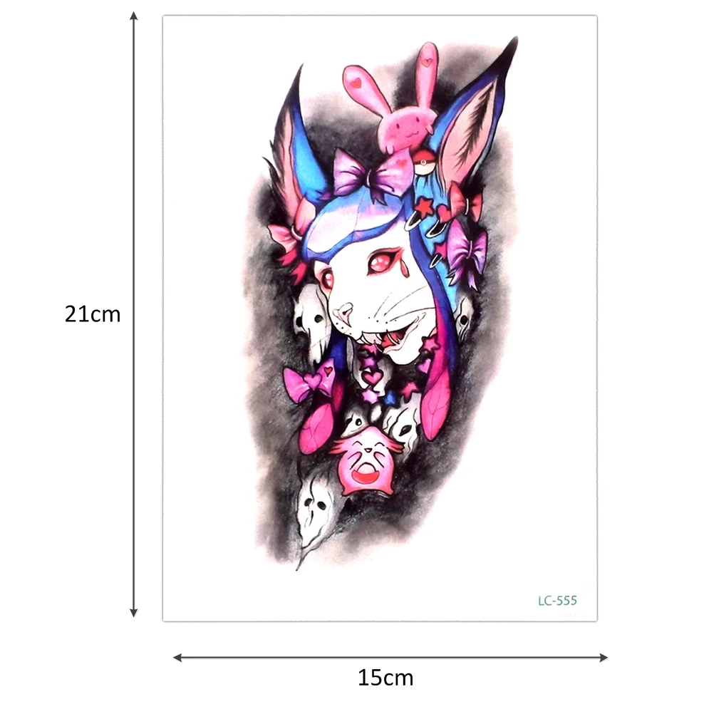 Наклейки для татуировок Red Eye Rabbit наклейки с длинным рукавом водостойкие рисунком