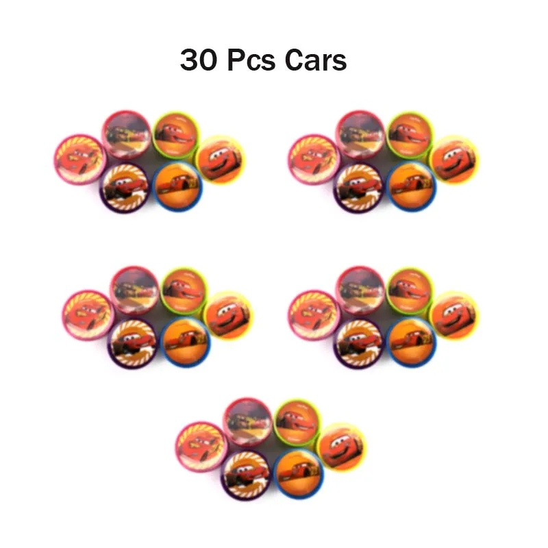 5 x 6 Car-Cars 30 шт. мини-мультфильм игрушка штамп дети день рождения подарок детский душ девочка мальчик вечерние сувениры наполнители для пиньяты школьные награды - Цвет: 5 x 6 Car-Cars