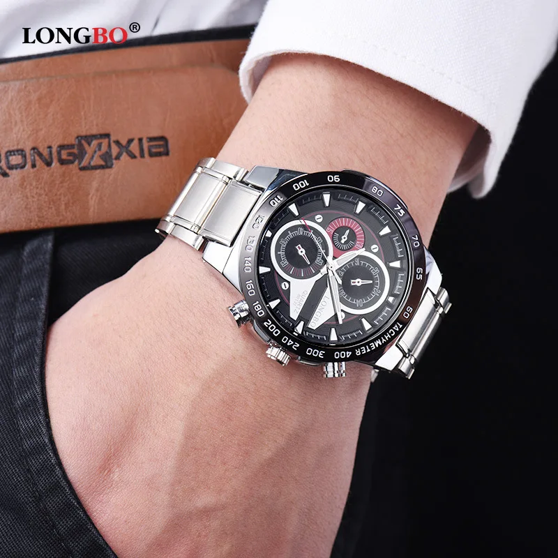 Мужские спортивные часы Longbo Брендовые мужские кварцевые Relogio Masculino военный