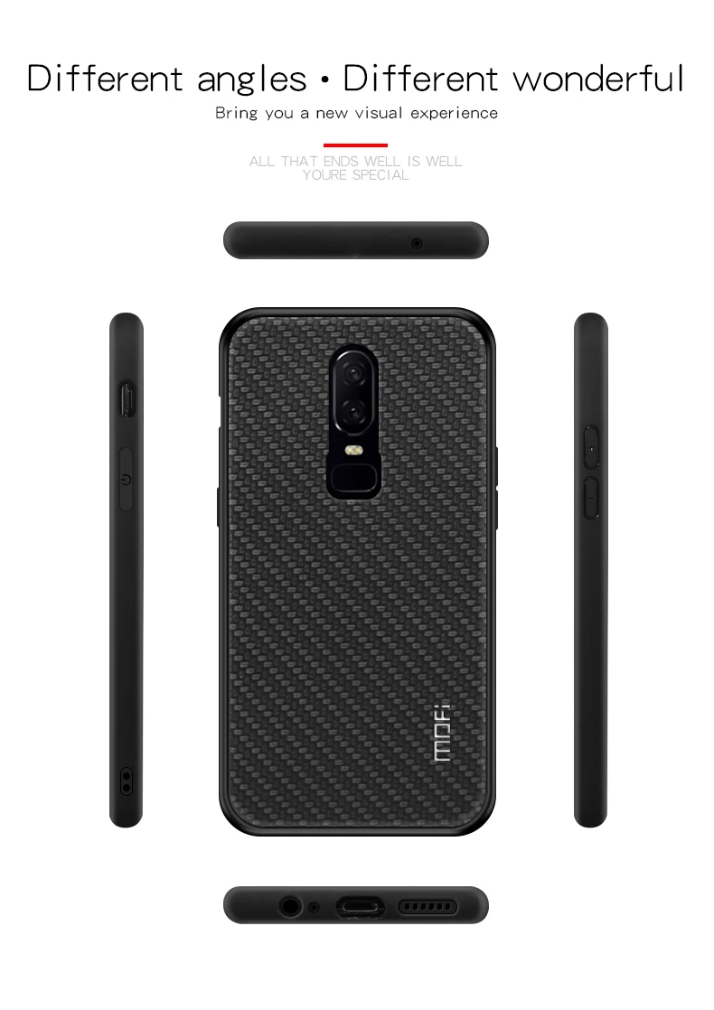 OnePlus 6 чехол MOFI чехол Силиконовый ТПУ из искусственной кожи противоударный чехол One Plus 6 A6000 задняя крышка роскошный защитный чехол