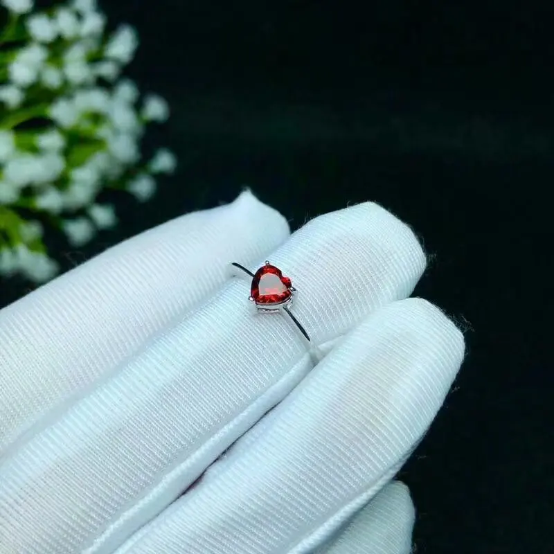 SHILOVEM, 925 серебро, натуральный красный гранат, кольца, открытые, модные, вечерние,, прекрасный подарок для женщин на день рождения, новинка, 5*5 мм, растение, bj050501ags