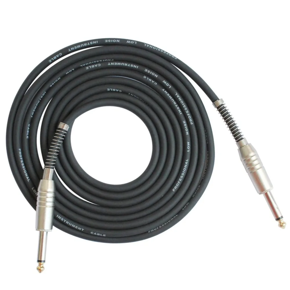 

FLGW-24 Mono Jack Guitar Cable Audio Male to Male Cable Wire Cord Rubber Copper 6.35mm Straight Plug For Electric Instruments 15