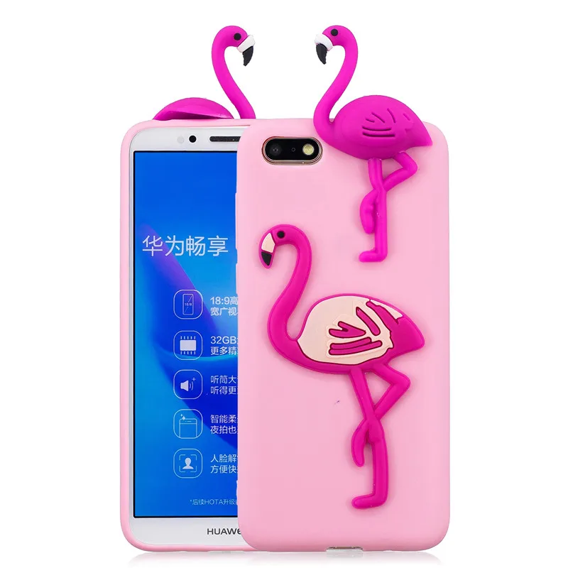 C 3D Милый Панда Единорог кактус силиконовый чехол для телефона на Fundas huawei Y5 /Y5 Prime /Honor 7S чехол для женщин и детей - Цвет: C