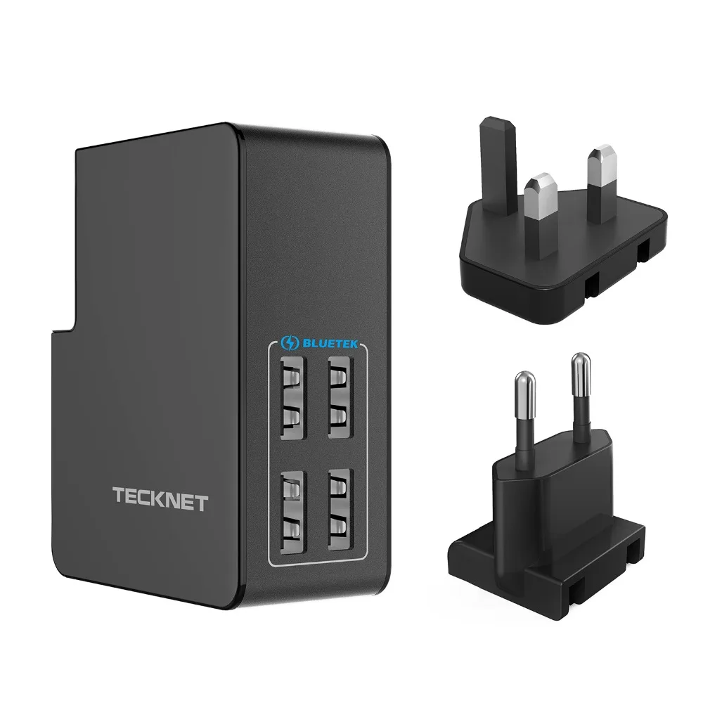 TeckNet PowerZone C3 27 Вт/5.4A 4 порта USB вилка настенное зарядное устройство с Умной технологией зарядки для iPhone 7/6s/Plus, iPad Pro