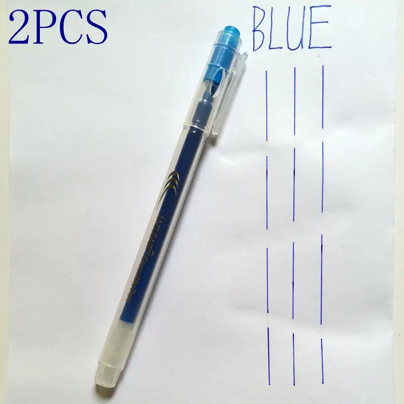 2 pcs BLue VCLEAR 0,7 мм стираемая гелевая чернильная ручка с резиновым ластиком 2 шт рекламная невидимая чернильная ручка милый ластик ручка Frixion ручка с исчезающими чернилам - Цвет: 2 pcs BLue