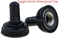6mm black toggle switch waterproof rubber resistance cover dust cap boot black tarpaulin mts waterproof cover