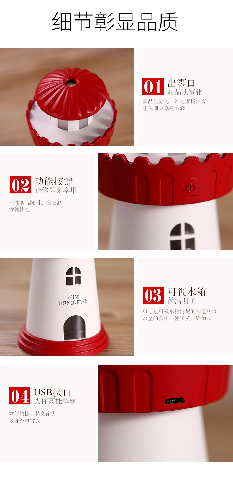 150 мл лампа увлажнитель воздуха Lighthouse USB Led воздушный диффузор очиститель распылитель башня эфирное масло диффузор для дома difusor de aroma