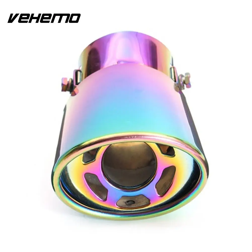 Vehemo Chrome 1 шт. выхлопной трубы сзади круглый хвост горло Хвост Глушитель прочный