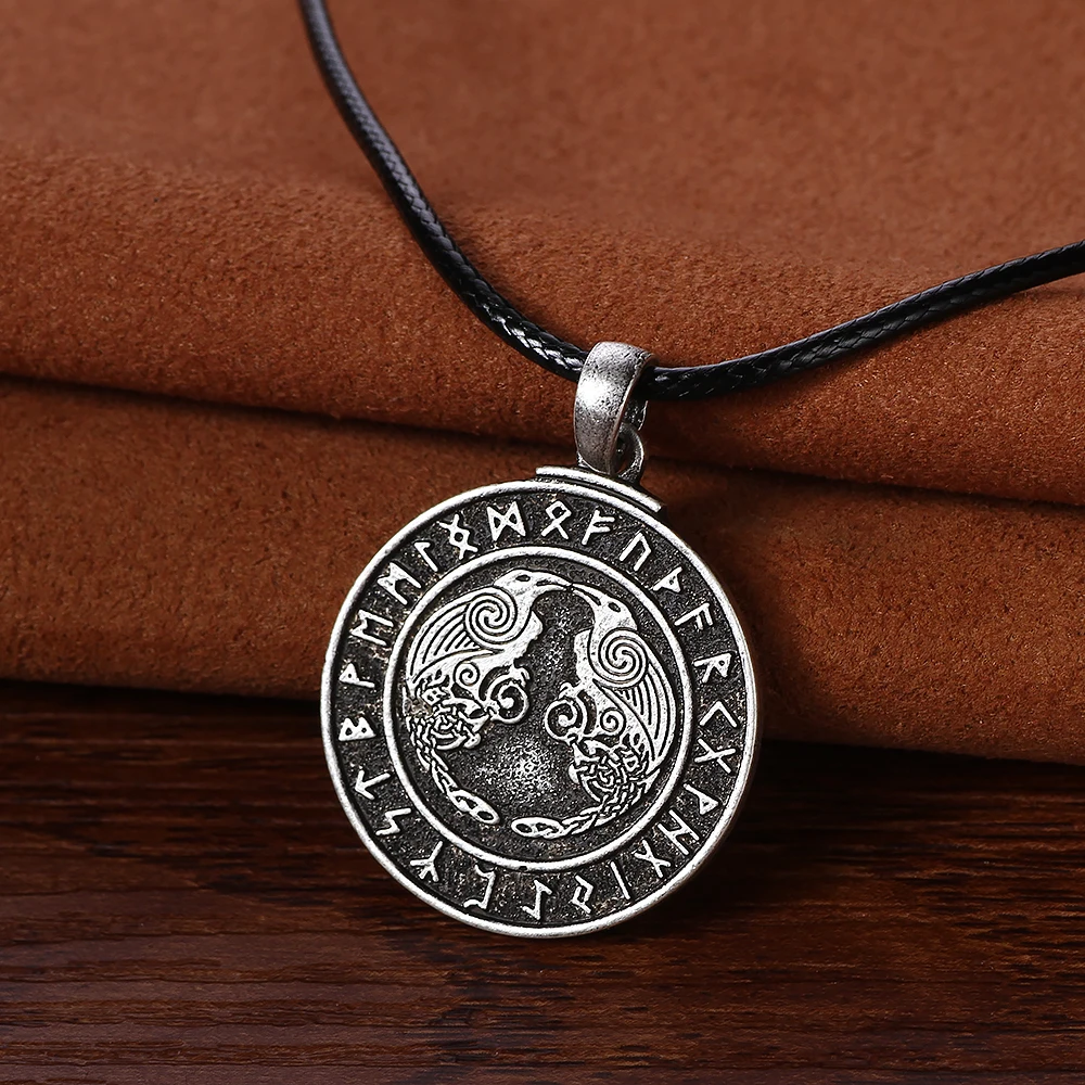 1 шт. Norse колье с кулоном в стиле викингов кулон Ворон Рун воин Odin подвеска амулет