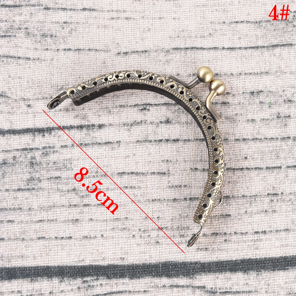 

7 Sizes DIY Antique Brass Metal Purse Frame Ring Kiss Clasp Handle For Bag Craft Bag Making Wallet Clip