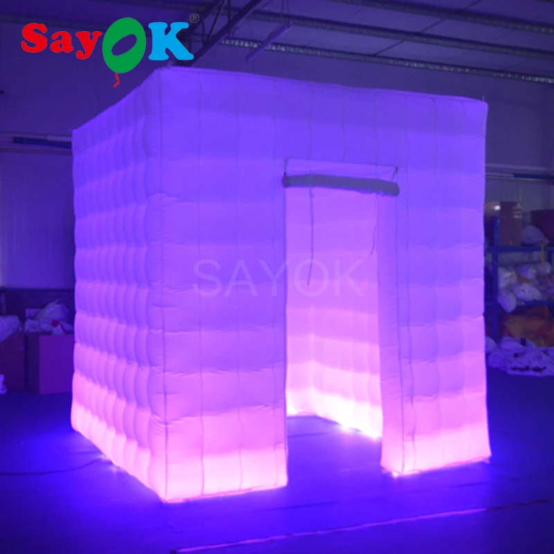 Портативная фотобудка Sayok надувная 17 цветов светодиодное освещение для